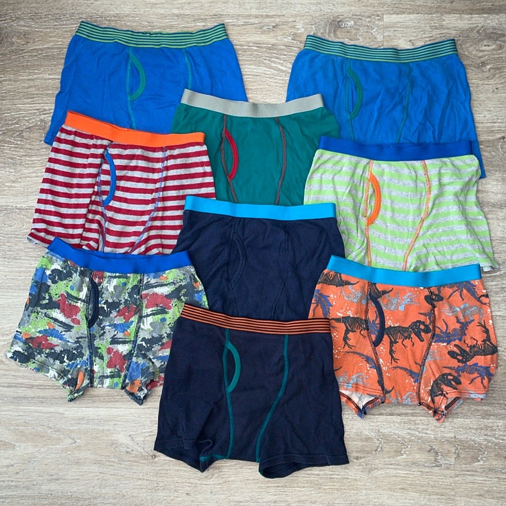 Boys Large Wonder Nation Cotton Boxer Briefs Multipack Set of 9 Bundle (10-12)